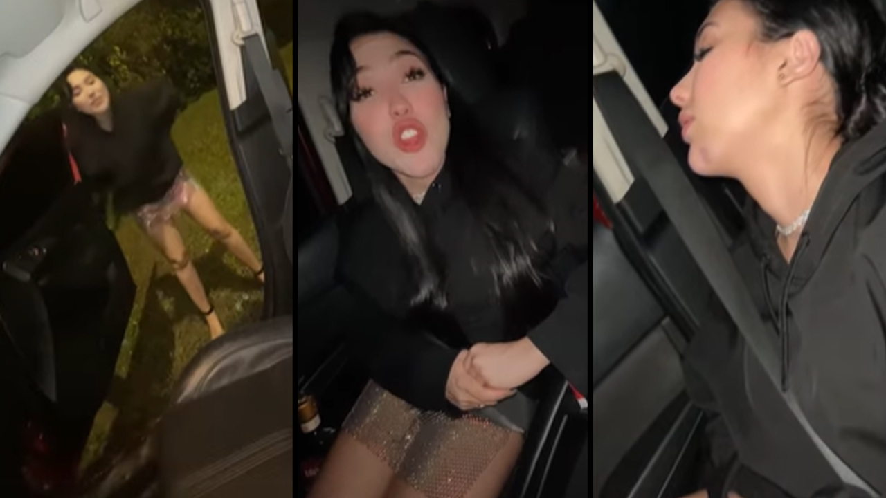 Aida Victoria se pego tremenda borrachera Hizo chichi en la calle y le cayo la policia