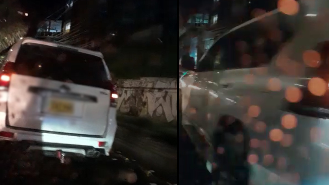 Vehículo varado: Monumental trancón en la calle 19 de El Poblado