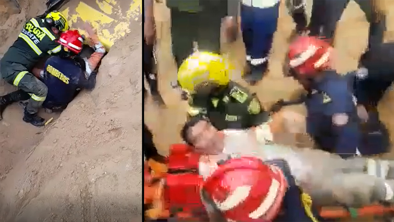 Conductor de volqueta quedo atrapado tras derrumbe