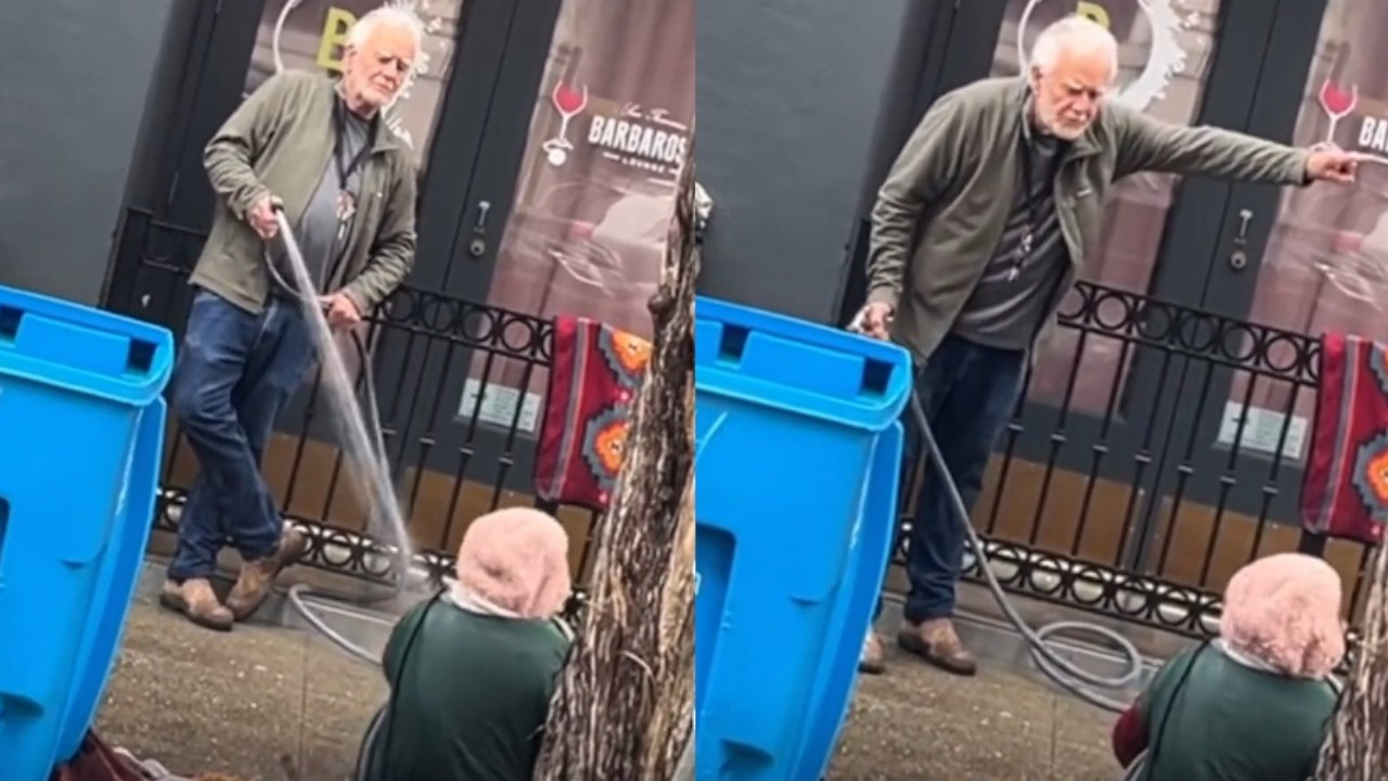 Dueño de galería de arte ‘bañó’ a una habitante de calle para echarla de su andén