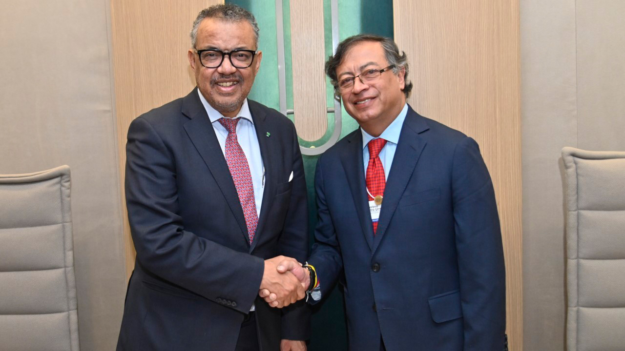 El Presidente Gustavo Petro se reunio con el Director de la OMS