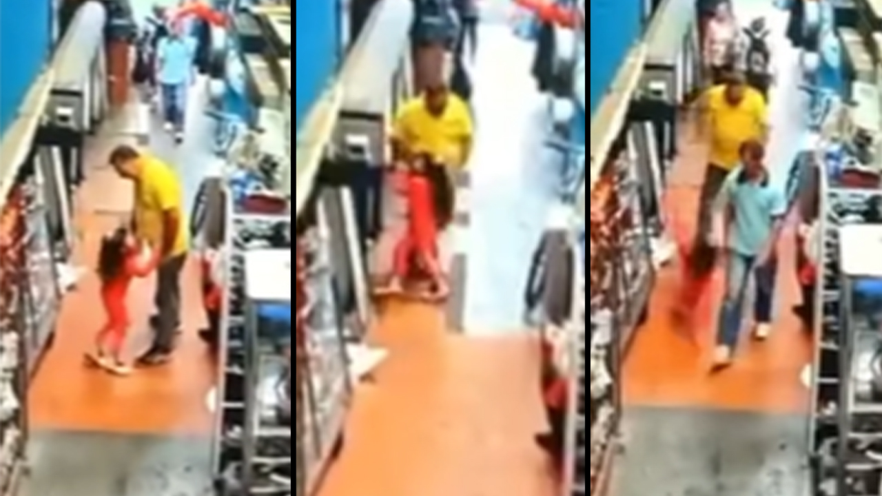 [VIDEO] En Bucaramanga, por un abrazo, hombre golpeó a una niña de 7 años