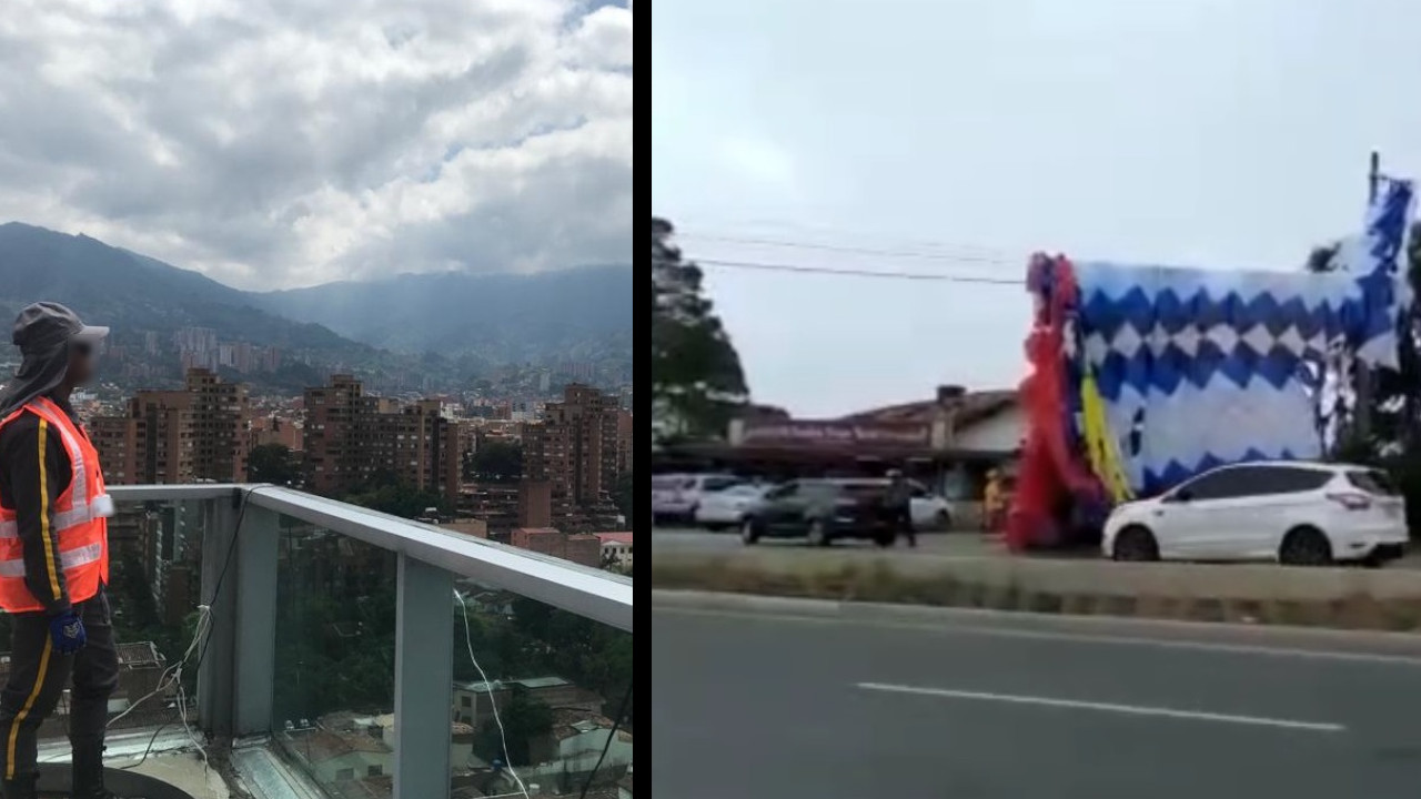 [VIDEO] Un globo cayó cerquita a un restaurante en Rionegro