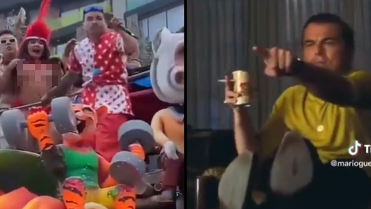 La mujer se dejó llevar del momento y se subió el traje para mostrar sus pechos, pero a algunos no les gustó mucho (a otros sí)