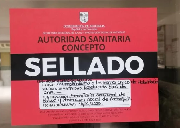 Fue sellado otro servicio de hospitalización de sede de Metrosalud en Medellín 2 q