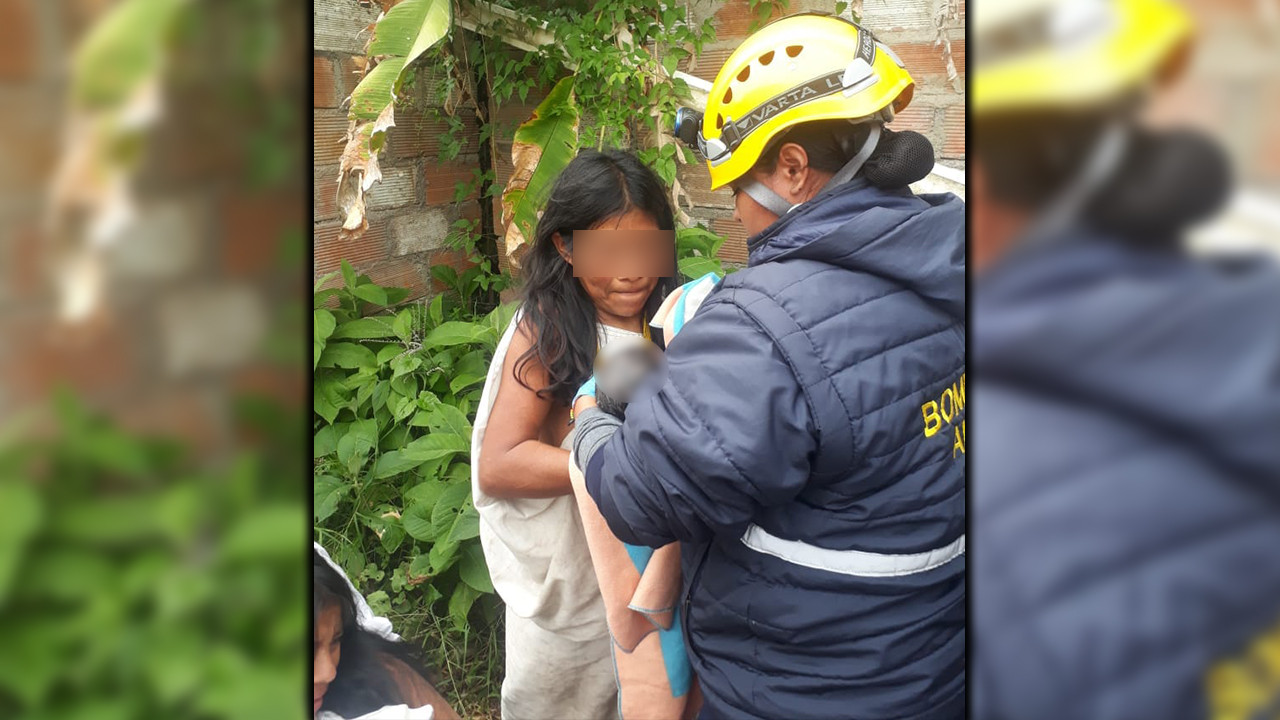 [FOTOS] Bomberos de Amagá ayudaron en el nacimiento de un hermoso bebé