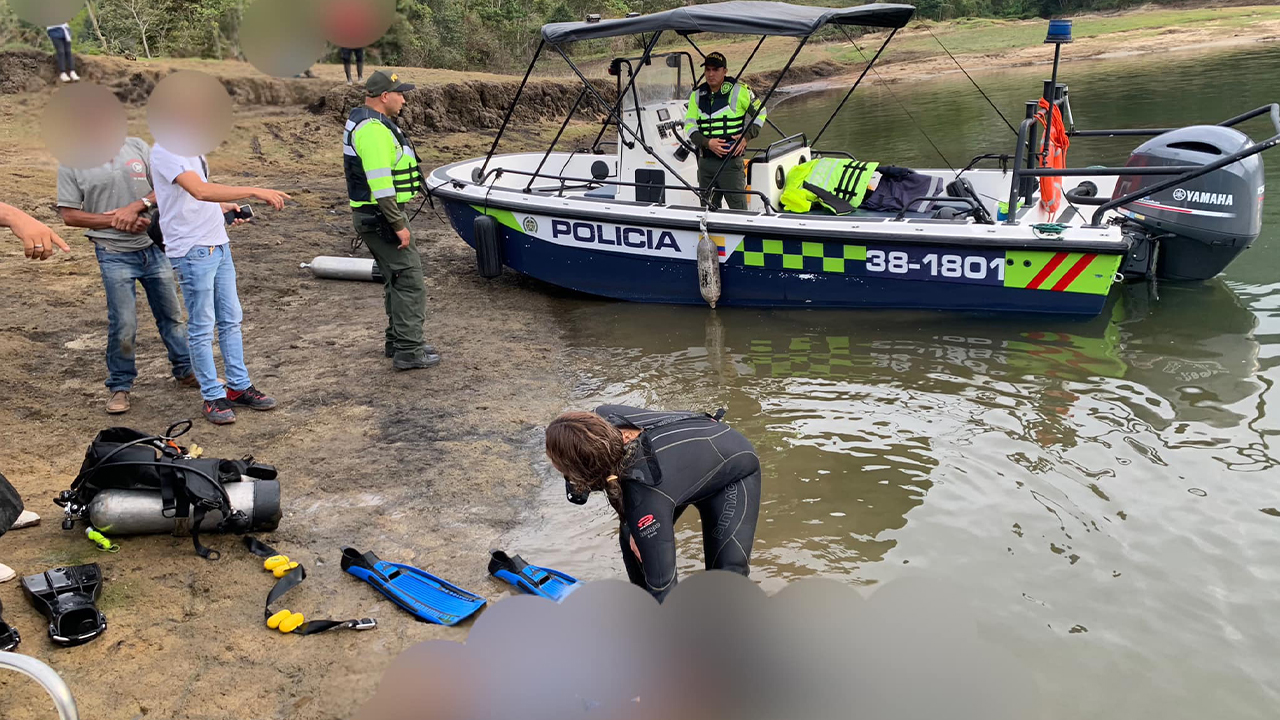 Buzos rescataron el cadáver de un joven que se ahogó en el embalse de El Peñol