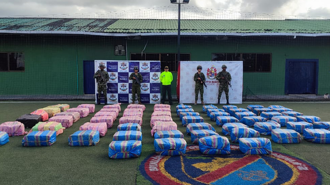 Cayeron 2.5 toneladas de marihuana en el Pacífico colombiano