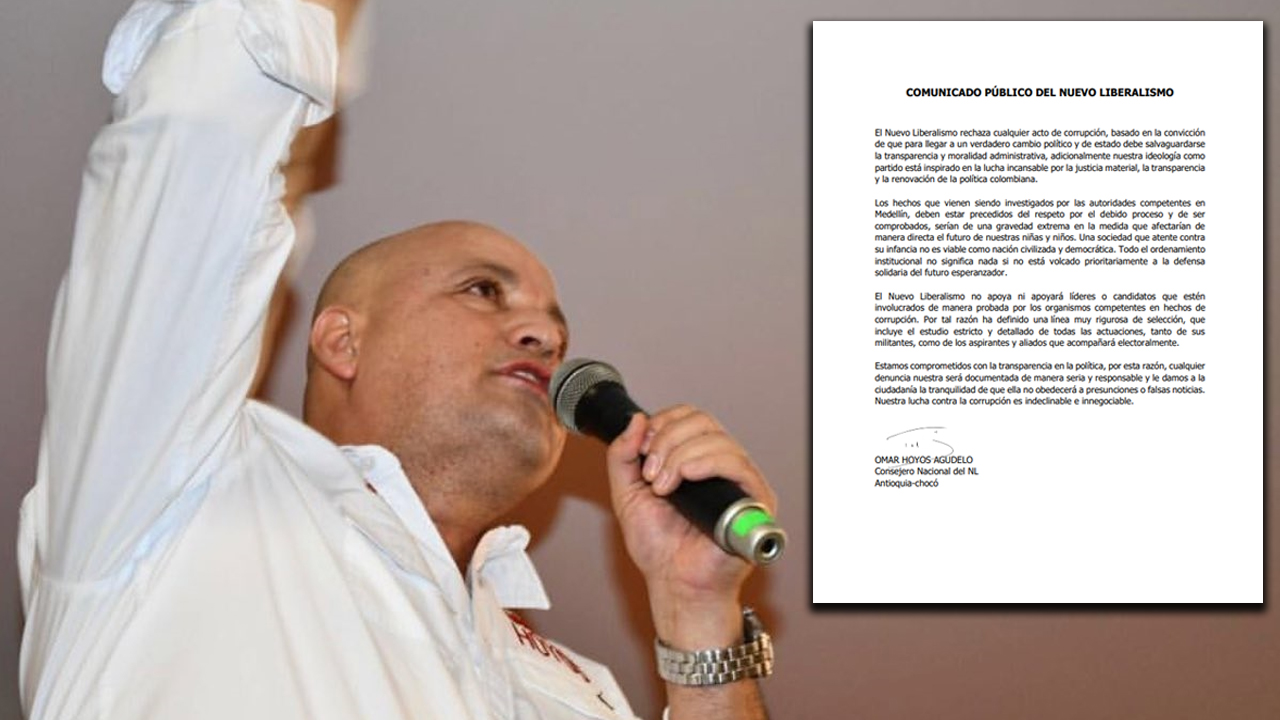 Omar Hoyos, consejero en Antioquia del NL, rechaza firmemente actos de corrupción que sean probados en Medellín