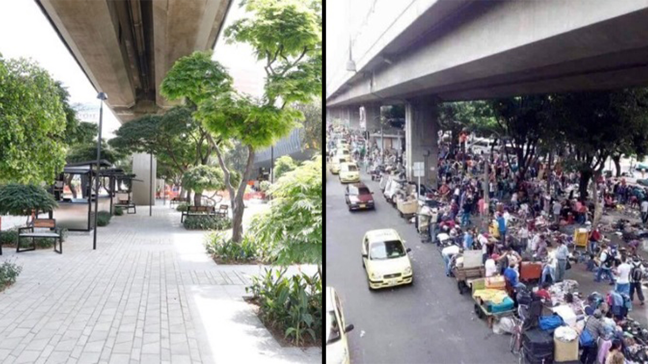 Quintero responde con pruebas a críticas por invasión al espacio público en los bajos del Metro