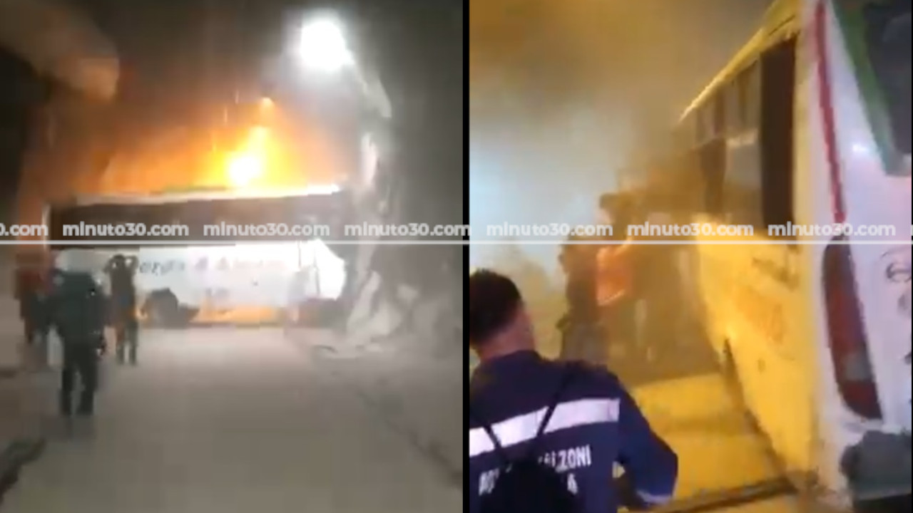 [VIDEO] Momento en el que los trabajadores ven chocar el bus en Hidroituango y corren a auxiliar a sus compañeros