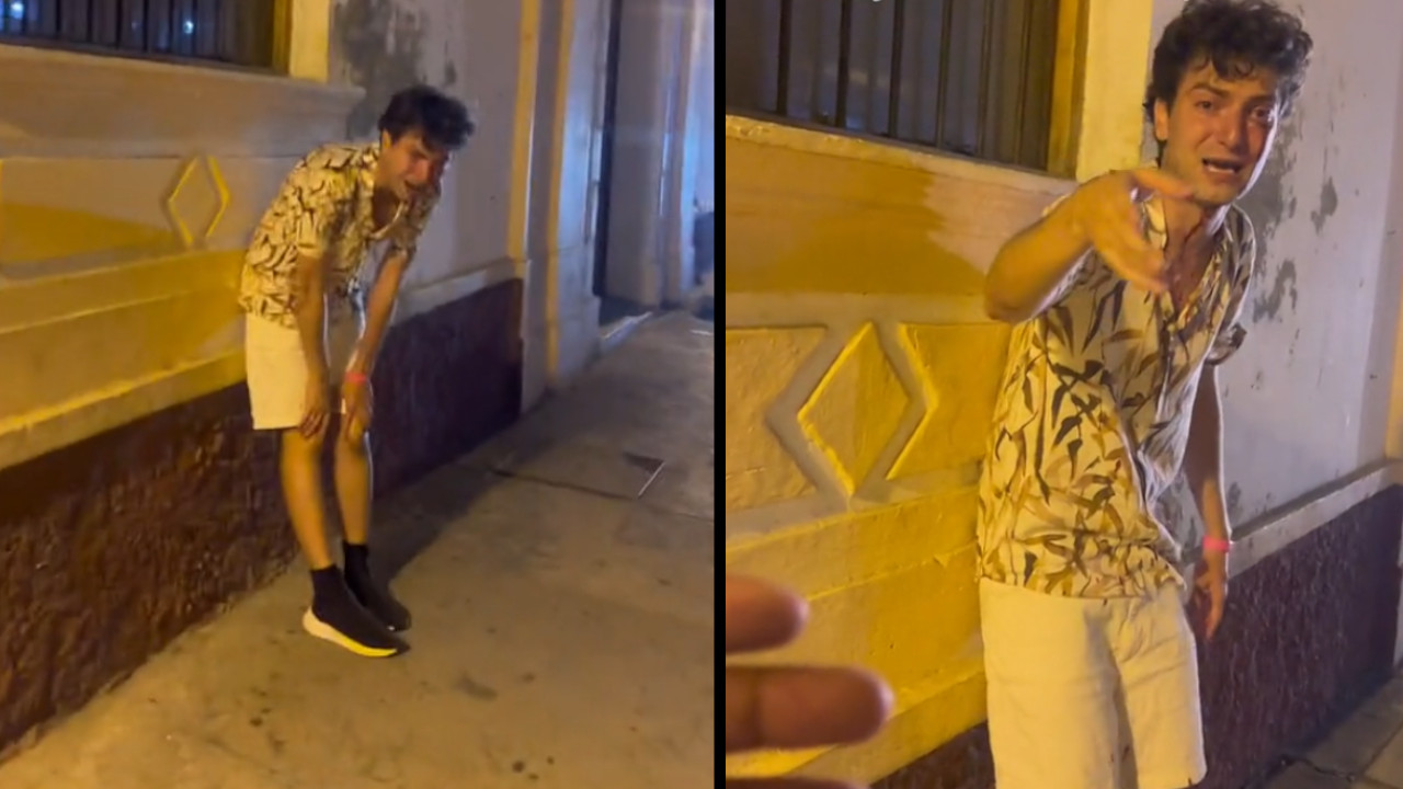 [VIDEO] Golpeado y llorando encontraron a un turista en Cartagena