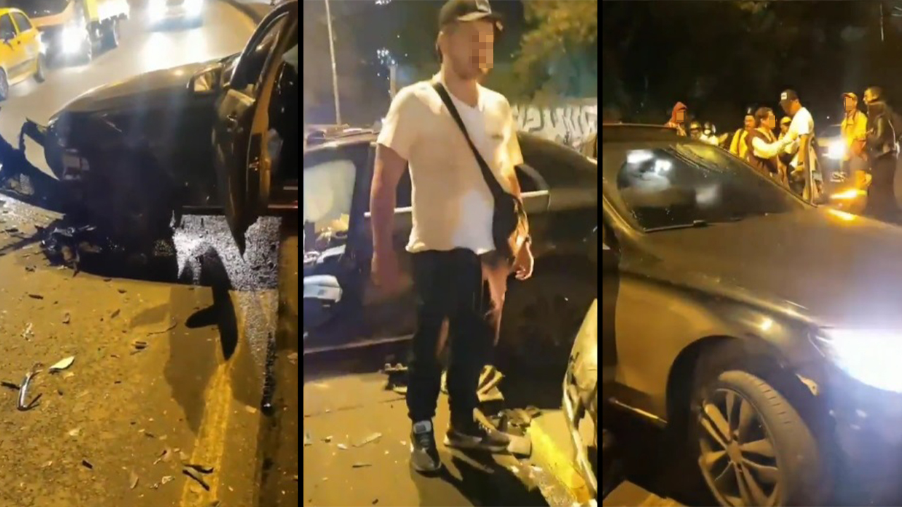 Borracho chocó su carro de lujo en la Autopista Norte