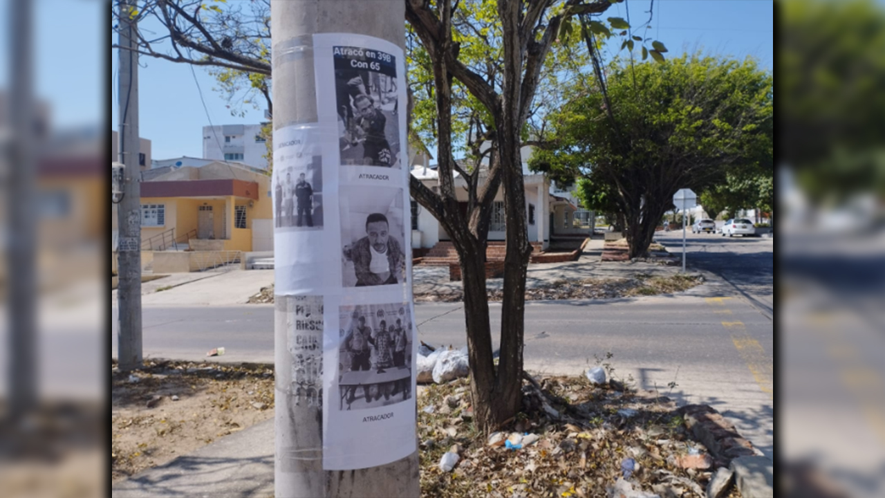 Ciudadanos 'boletean' a presuntos ladrones, pegan fotos en los postes