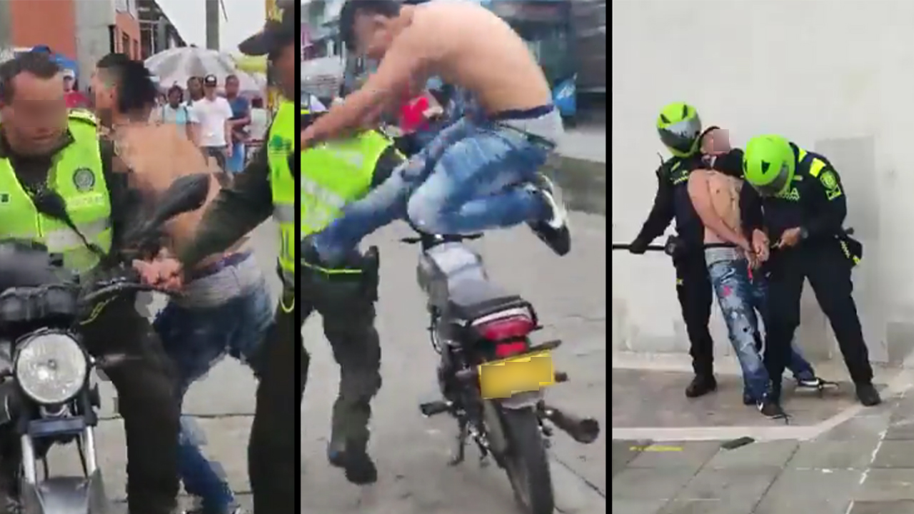 Invadió carril del MÍO y golpeó a los policías que lo abordaron