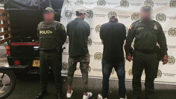 Policía descubrió a dos sujetos que estarían robando cable en Envigado y de una los capturaron