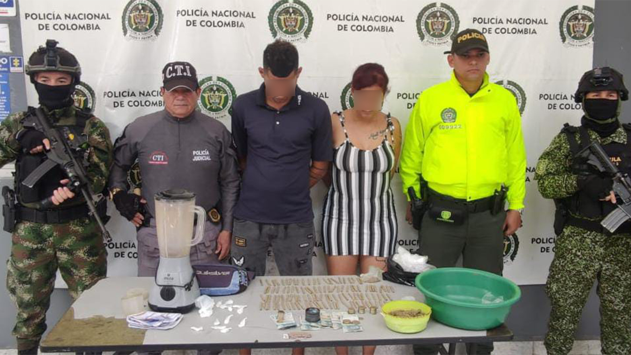 Una pareja fue capturada con marihuana, base y coca dentro de su casa en Barranquilla