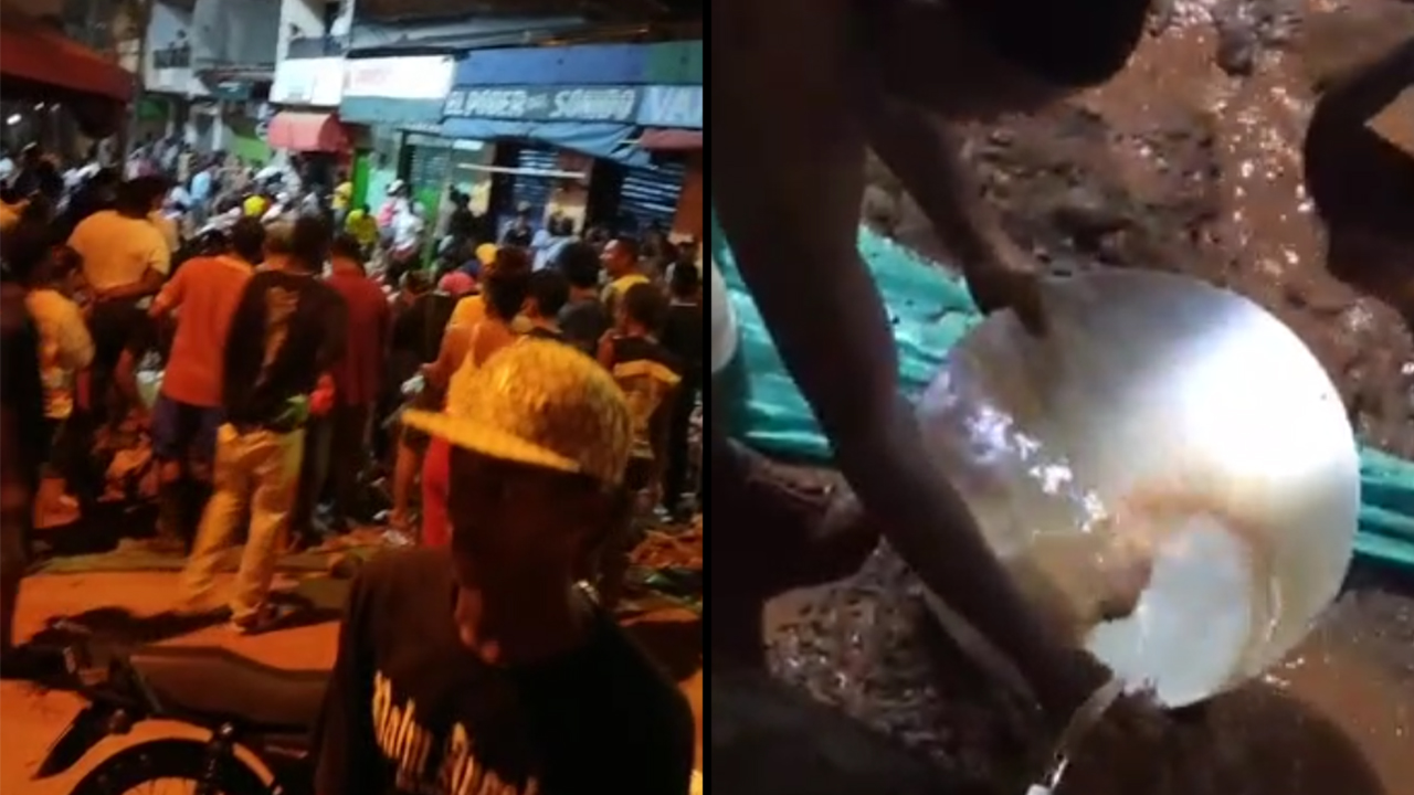 [VIDEO] En Zaragoza pausaron un momentico el paro minero para sacar oro en una calle