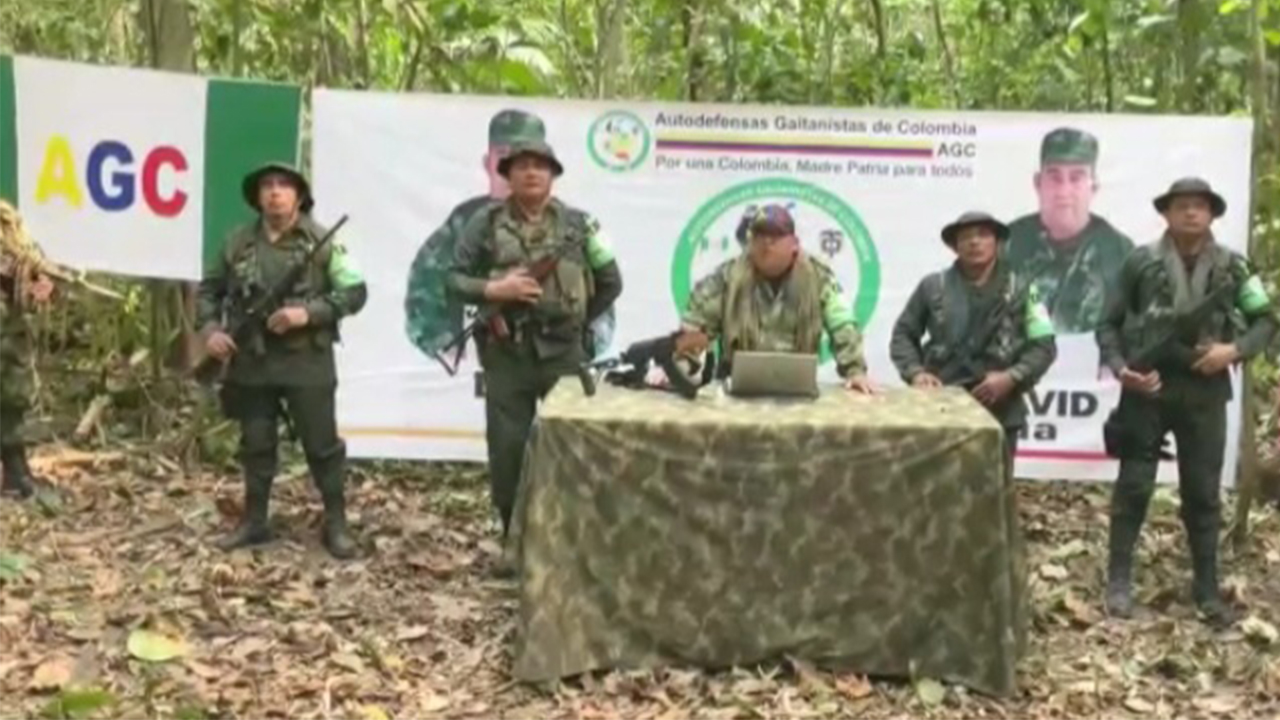[VIDEO] Las 'Autodefensas Gaitanistas de Colombia' o 'Clan del Golfo' se pronunciaron a través de una grabación