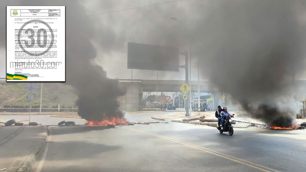 [VIDEO] Siguen los bloqueos en la vía que va de Medellín a la costa por el paro minero
