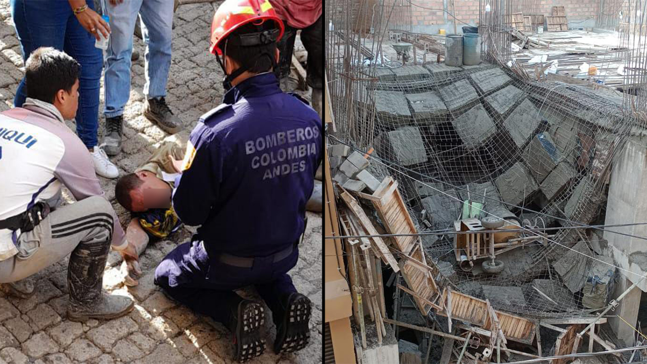 [VIDEO] Una plancha en construcción se desplomó en Andes, Antioquia