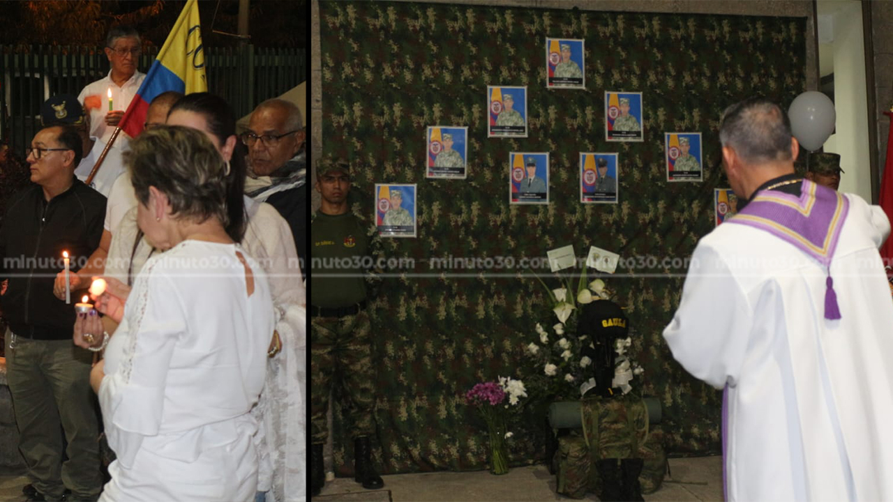 [FOTOS] En Medellín, elevaron oraciones por los soldados asesinados en el Catatumbo