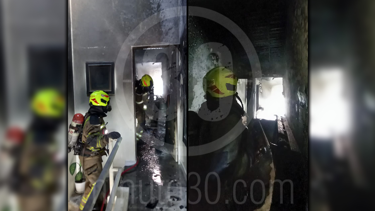 [FOTOS] Tres personas resultaron lesionadas tras incendio en una unidad residencial de Medellín