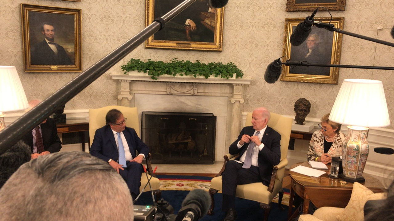 Inició la reunión entre el Presidente Gustavo Petro y el Mandatario de EE.UU., Joe Biden, en la Casa Blanca