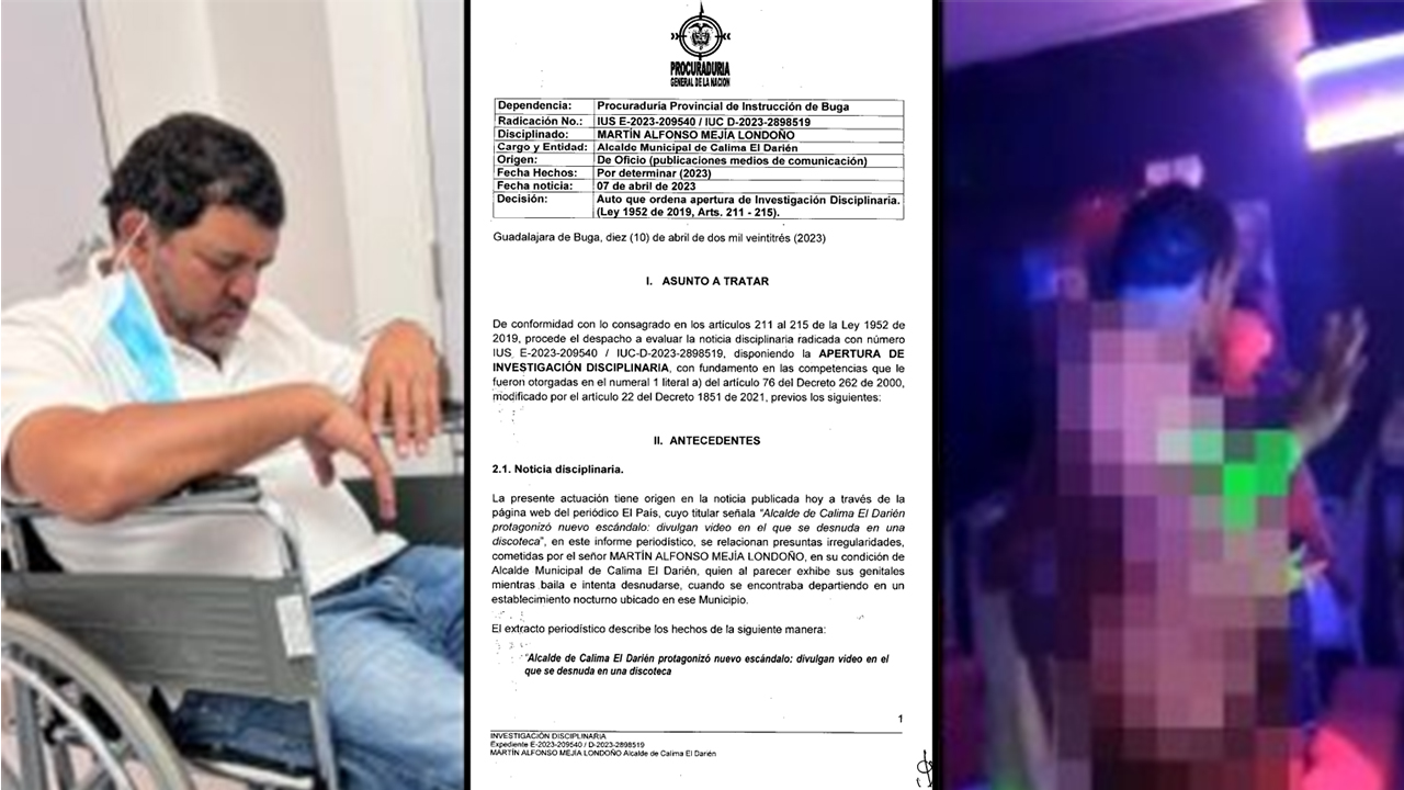Procuraduría abrió investigación contra alcalde de Calima, tras el ‘show’ que dio en una discoteca