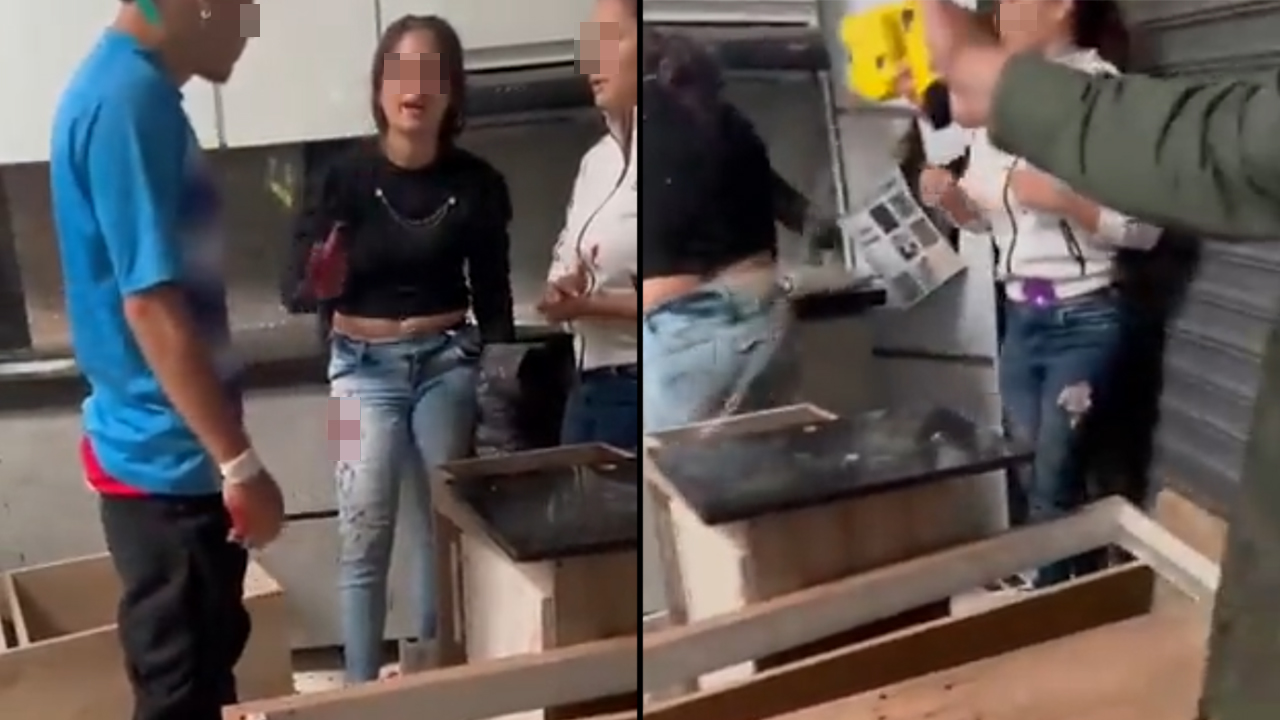 [VIDEO] Se las dio de 'alzada' y hasta amenazó a los policías con un cuchillo, terminó electrocutada con un taser