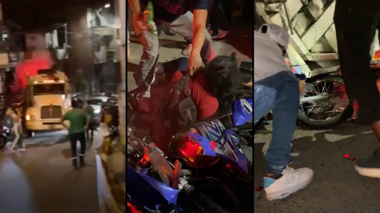 Accidente carro basura