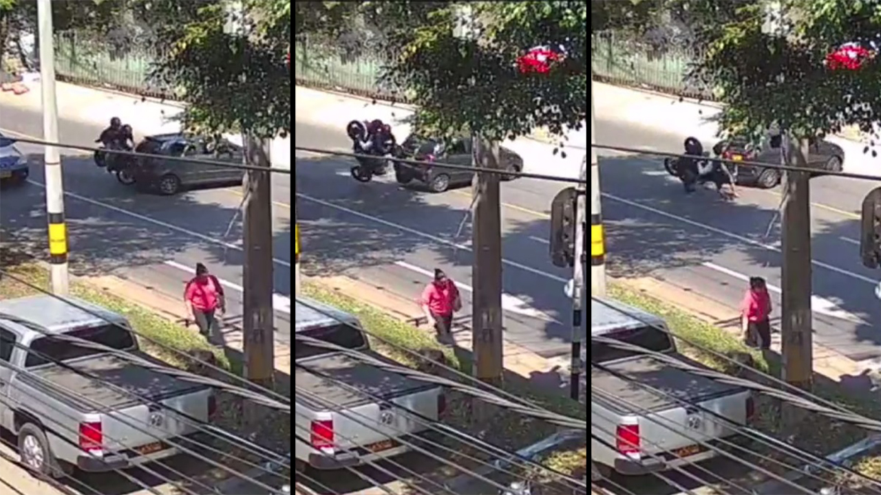 VIDEO. Motociclistas giraron en el aire tras chocar con un carro en ...