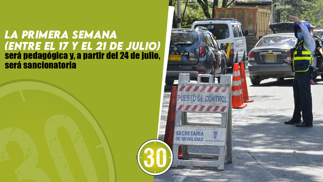 VIDEO. ¿Desde cuando empezará a regir el nuevo pico y placa en Medellín?