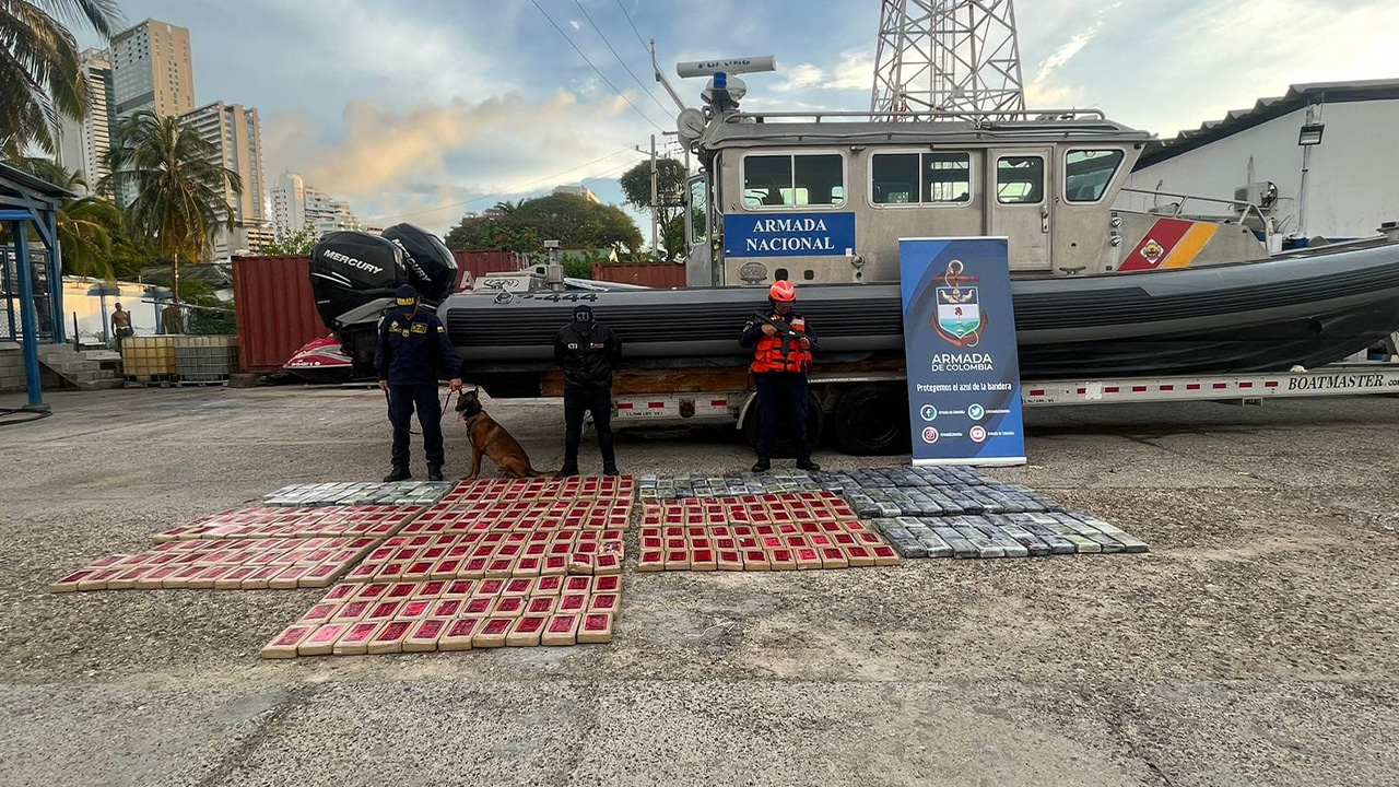 Siete capturados con más de dos toneladas de cocaína en cinco días