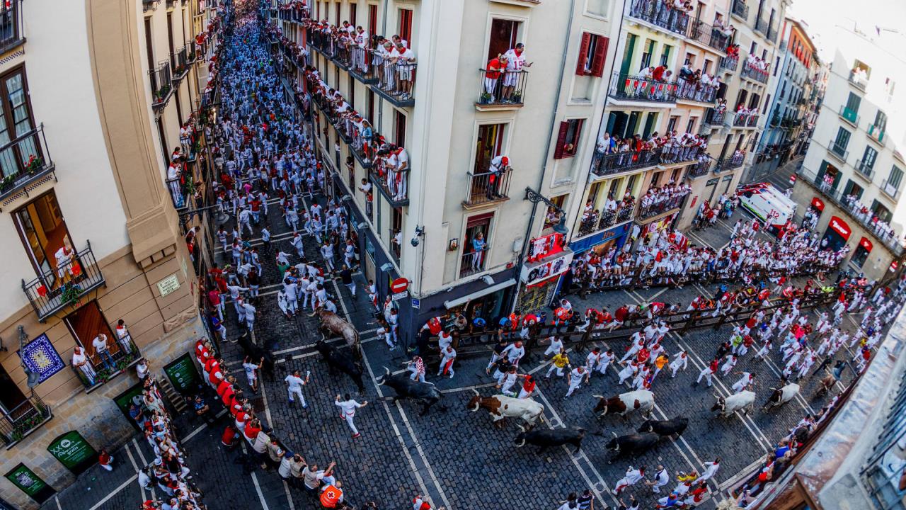 Un encierro partido en dos, último de los Sanfermines 2023 y sin heridas por asta de toro