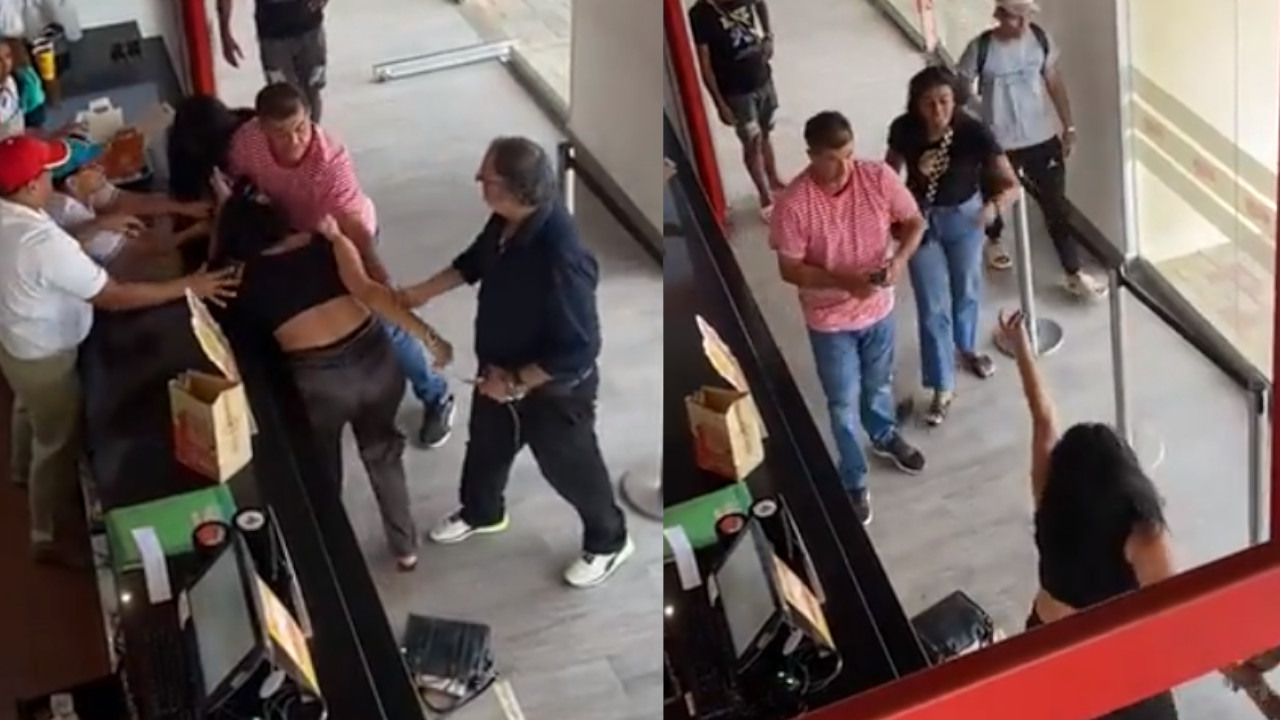 Mujeres se agarran de las greñas