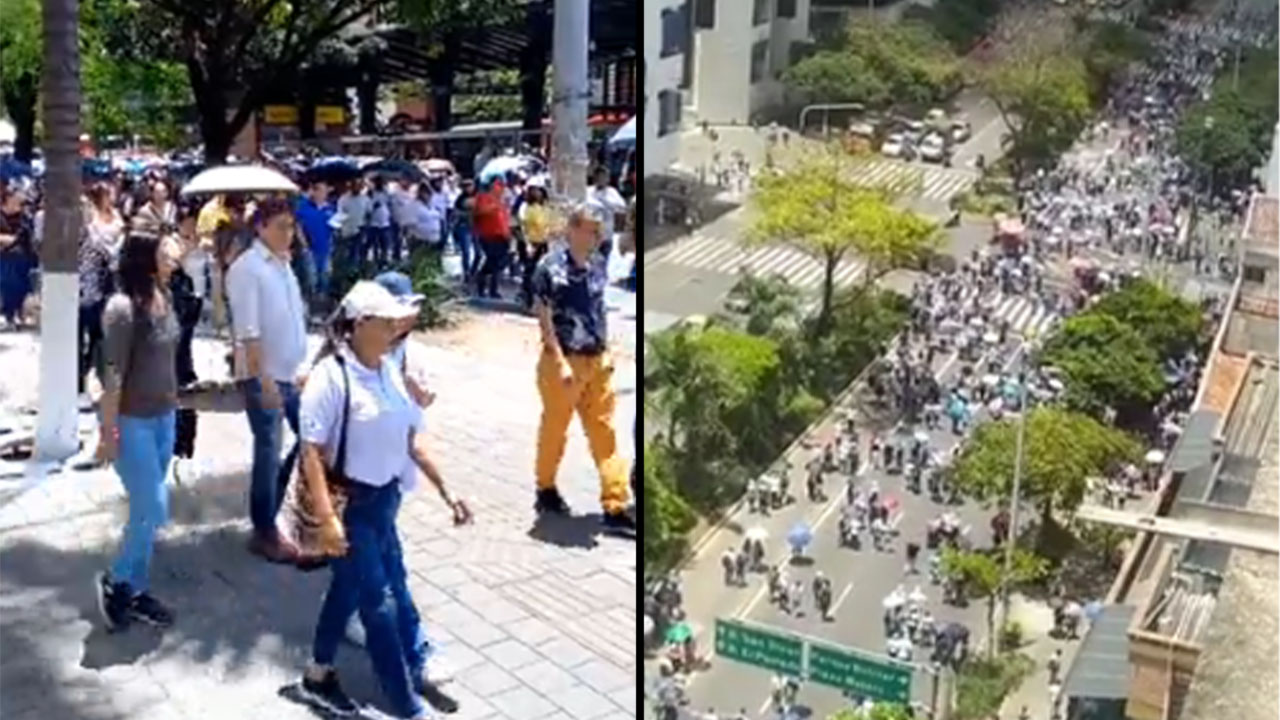 El paro de maestros en Medellín va tomando la avenida San Juan
