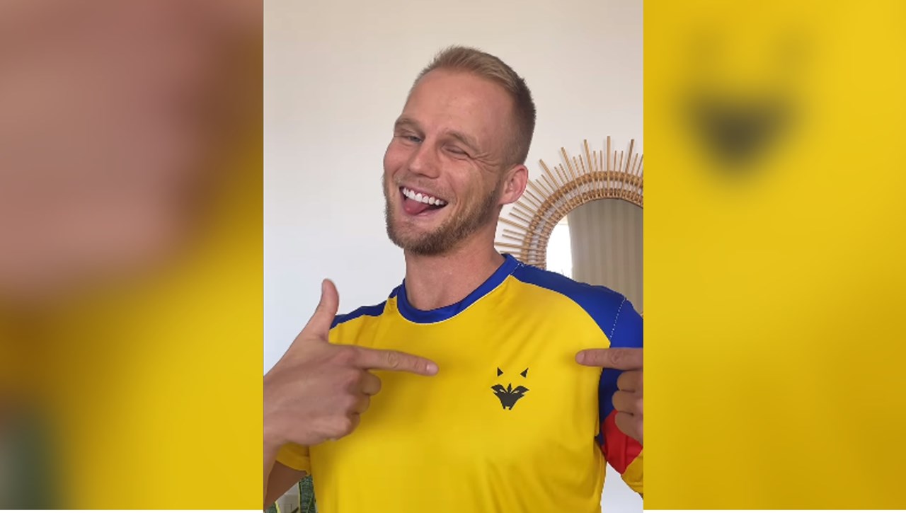FOTOS Y VIDEO: El influencer alemán Dominic Wolf “estrena” camisetas de Colombia