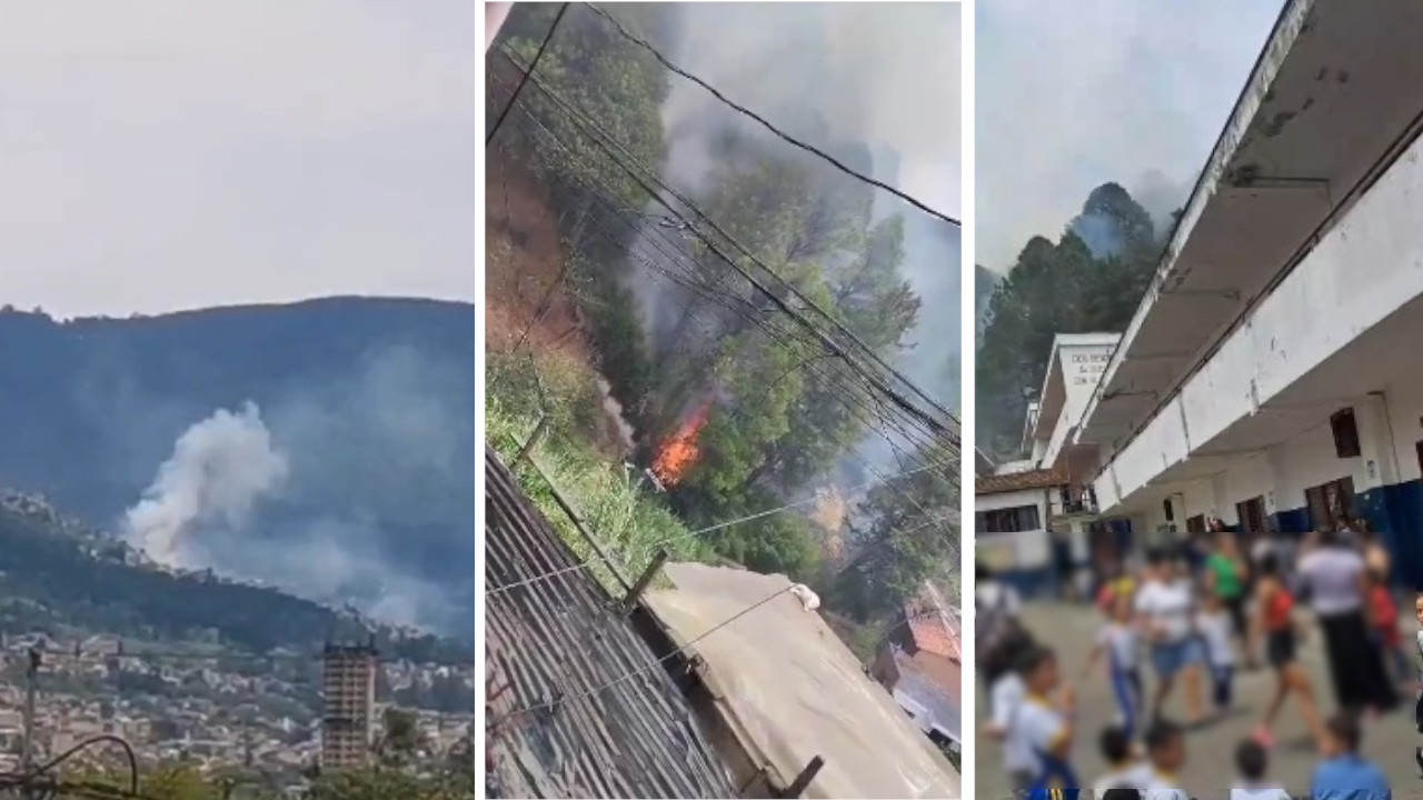 Reportan incendio en el oriente de Medellín, están evacuando una escuela