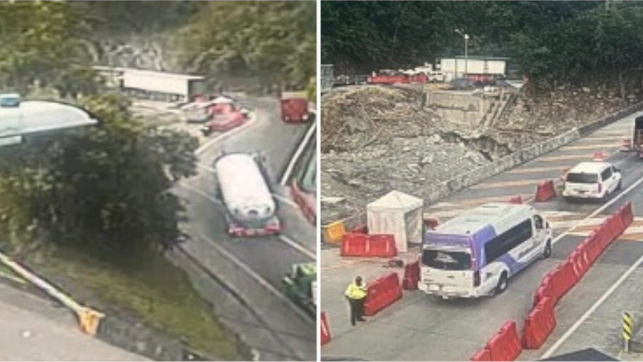 La vía Bogotá - Villavicencio únicamente se ha habilitado el paso para transporte de carga en ciertos horarios