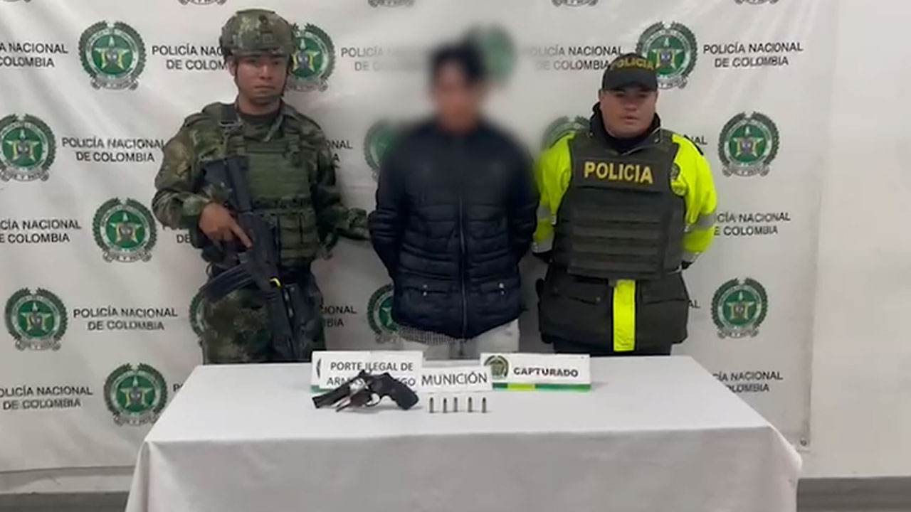 Capturados con armas de fuego en Medellín