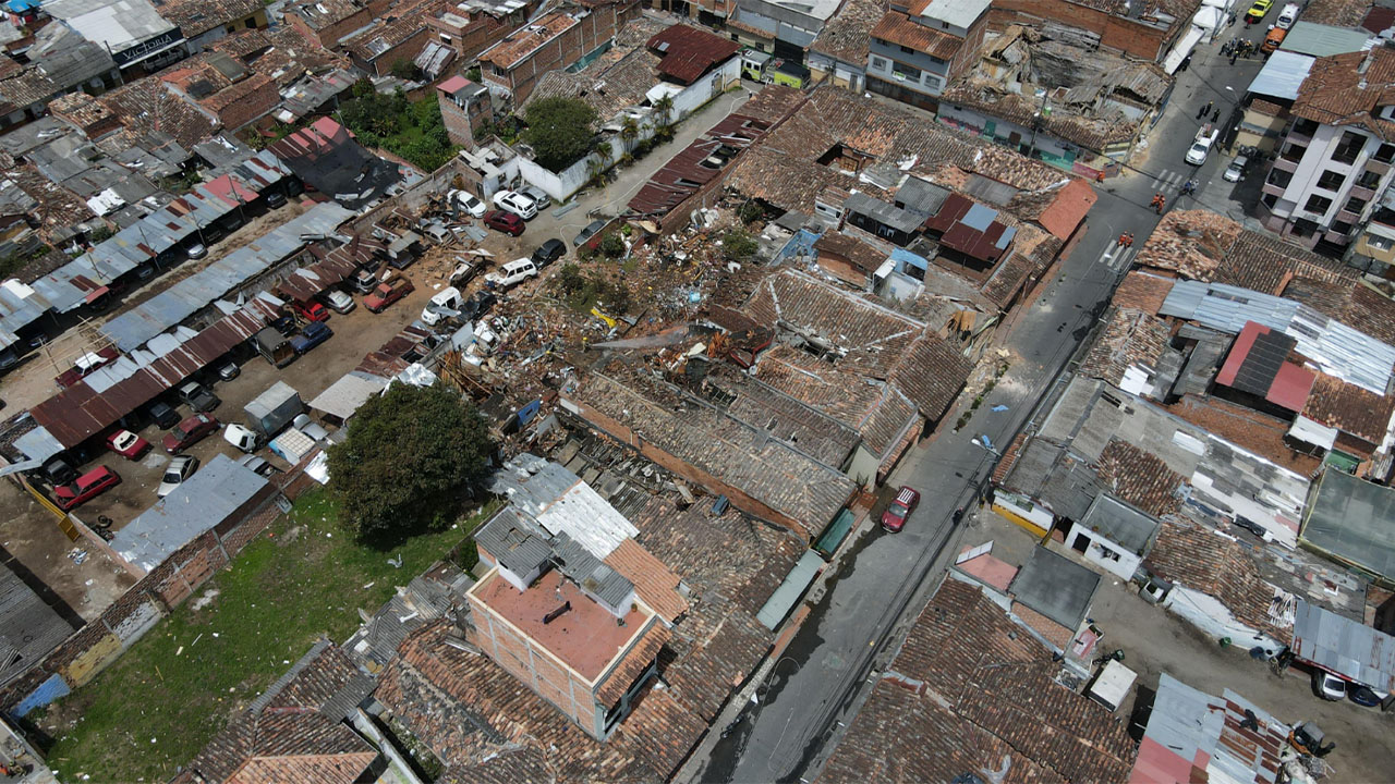 Así quedó zona afectada por explosión en Rionegro