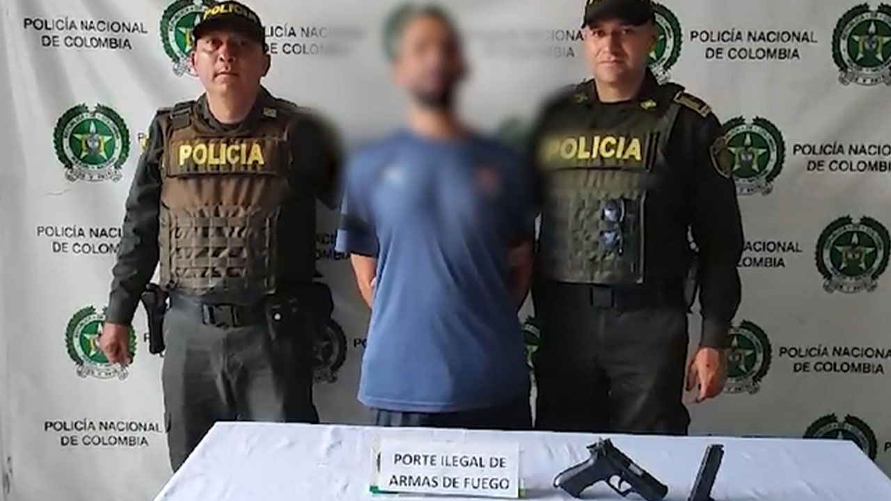 Video. En Itagüí fueron capturados sujetos que iba  ‘tranquilitos’ con armas de fuego