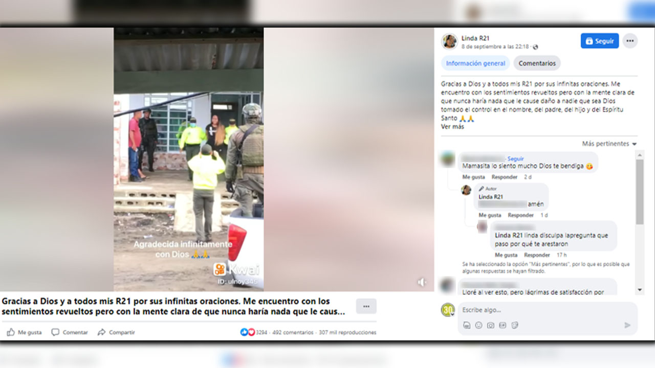 3 ‘No puedo con tanta blasfemia Se ‘regó’ la influencer capturada en Turbo al parecer por lavar dinero de ‘narcos’