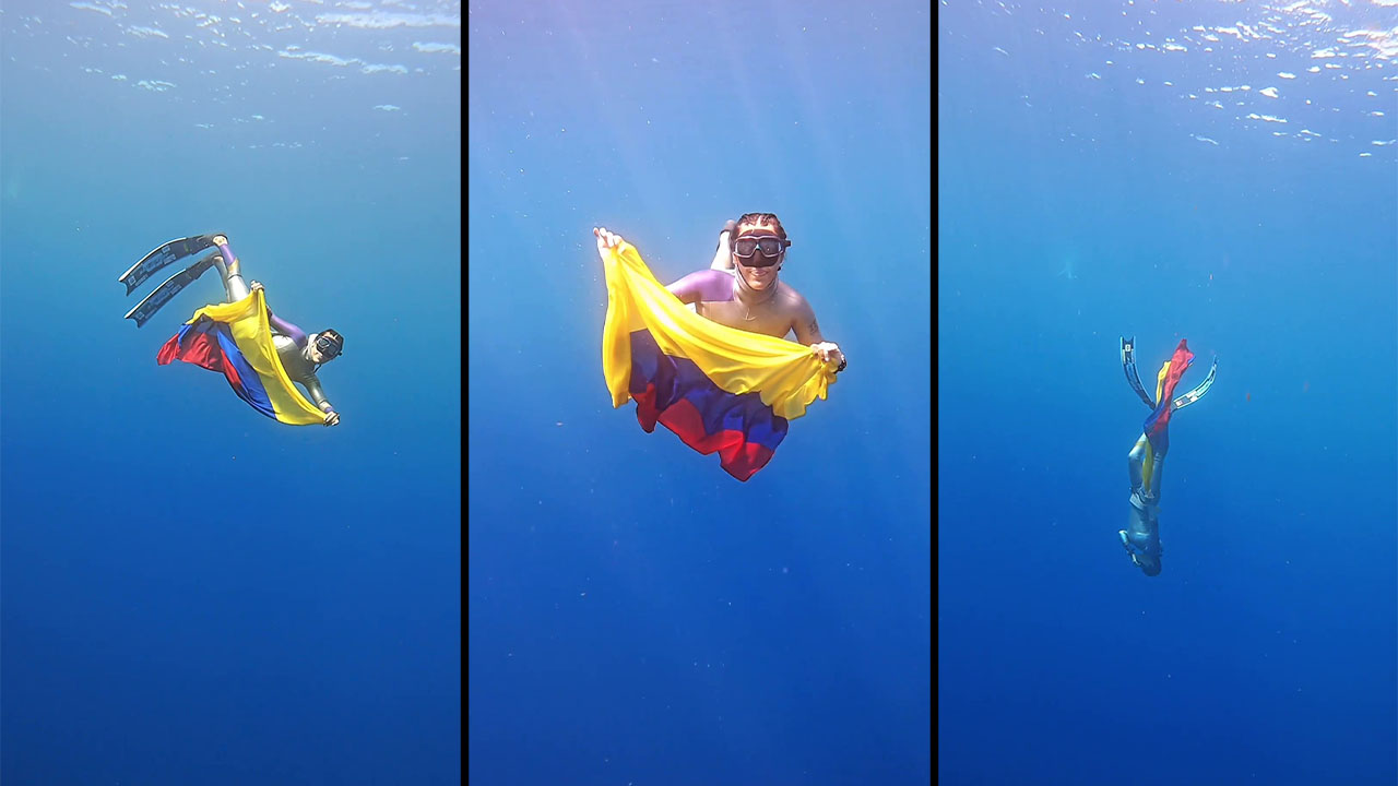 ¡Marce es una tesa! logró récord en apnea