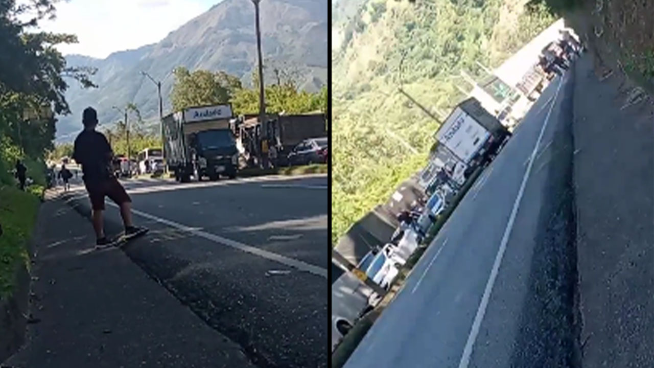 VIDEO. Autopista Medellín- Bogotá cerrada en ambos sentidos por accidente