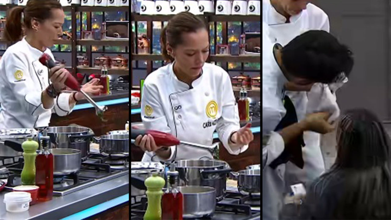 VIDEO. Carolina Acevedo "se voló el dedo" en plena prueba en ‘MasterChef’
