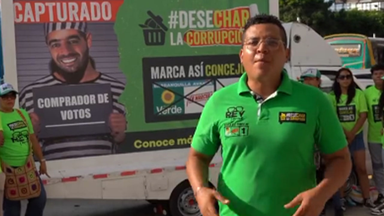 DeseCHAR la corrupción el eslogan de un candidato al Concejo en Barranquilla que dice que le censuraron una valla