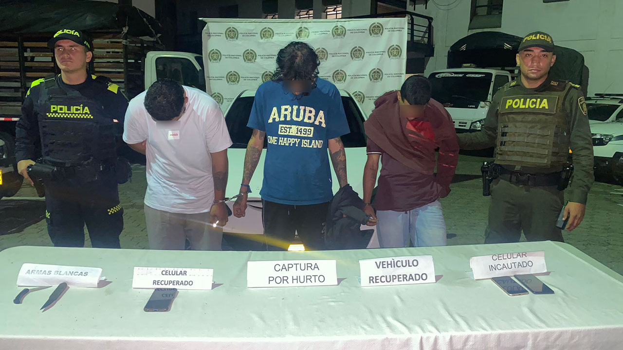 VIDEO. En Bello capturaron a tres hombres: pidieron un servicio de carro para secuestrar y robar al conductor