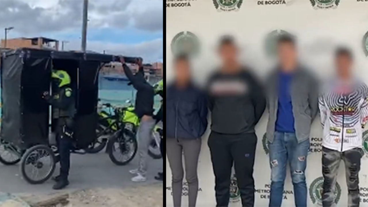En Bogotá cogieron a la banda criminal ‘Los del portal’: Extorsionaban a ‘bicitaxistas’